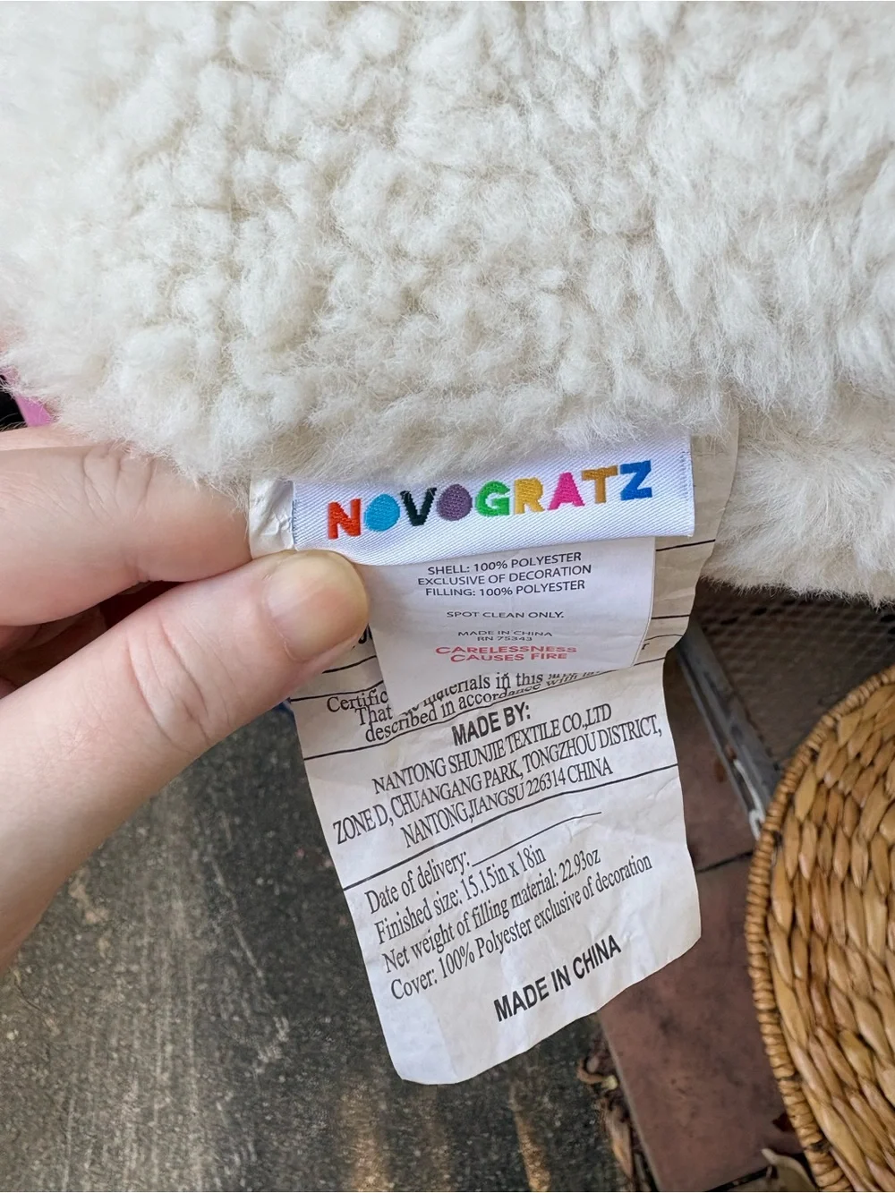 Novogratz Skull Halloween Pillow